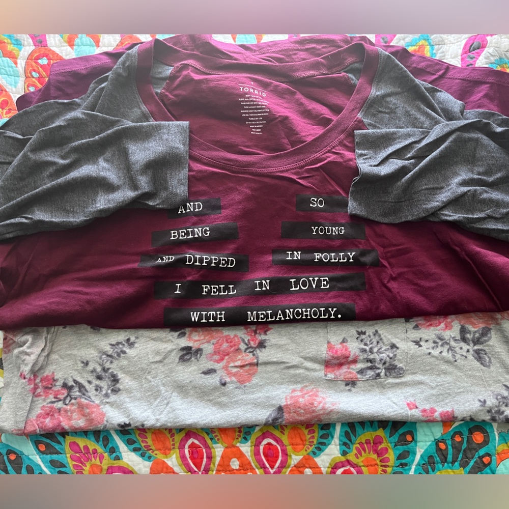 Two size 1 Torrid tees.